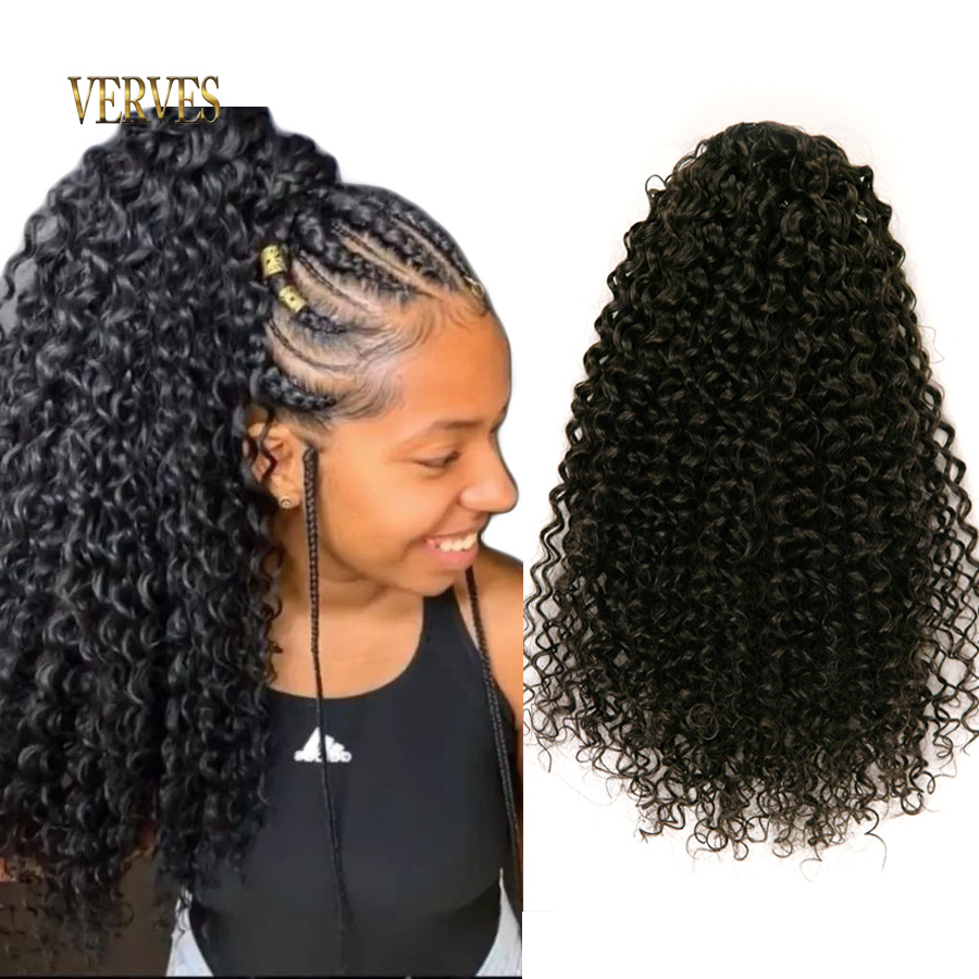 Drawstring Afro Curly Puff Ponytail - VERVES Synthetic Drawstring พัฟหางม้า Afro Curly