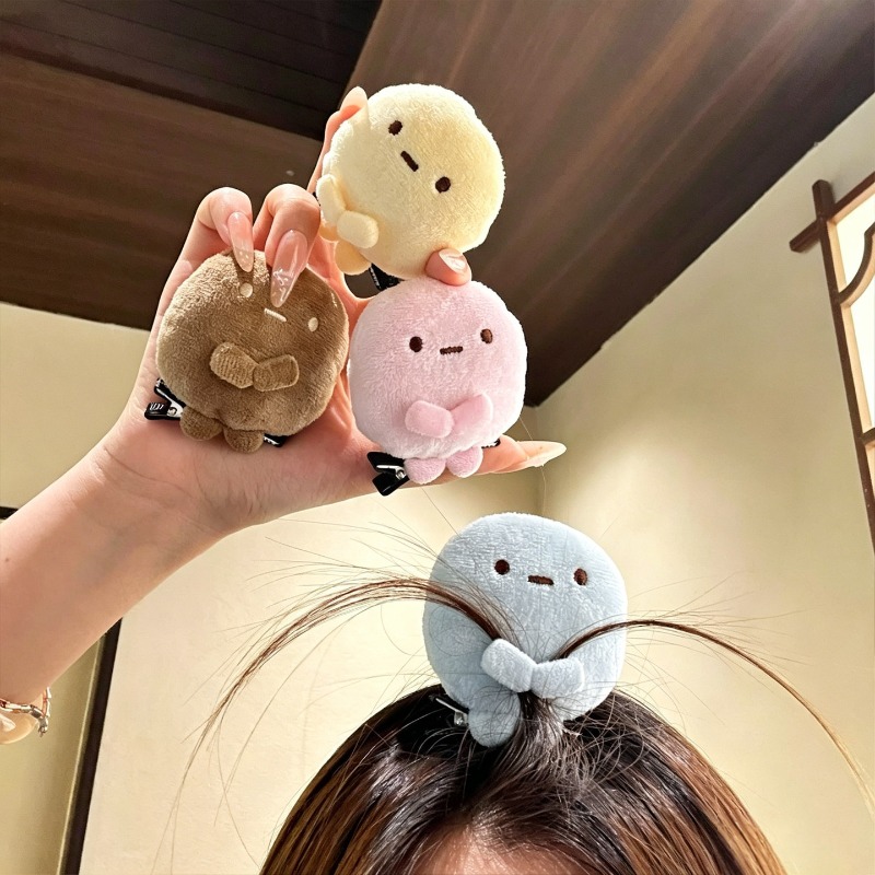 Hair Clips - 4 ชิ้น กิ๊บติดผมตุ๊กตาผ้า Sumikko Gurashi น่ารัก