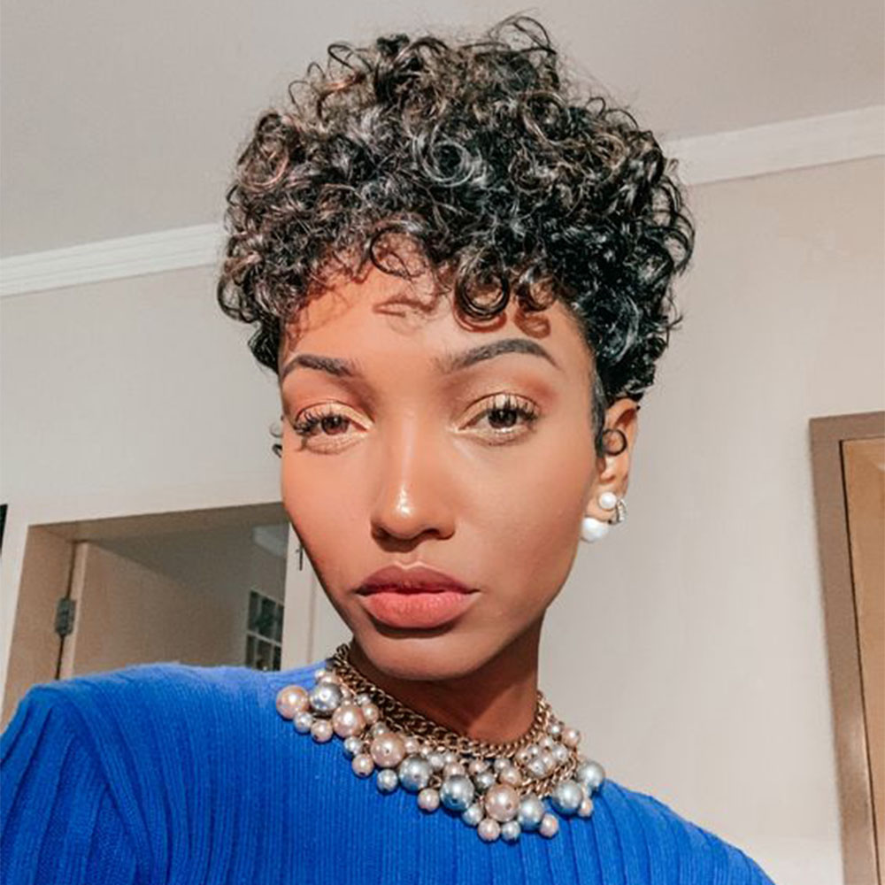 Short Pixie Cut Wig Human Hair Cheap - สั้น Pixie ตัดวิกผมหยิกวิกผมผมมนุษย์ราคาถูก Afro Curly วิกผมเต็มรูปแบบทํา
