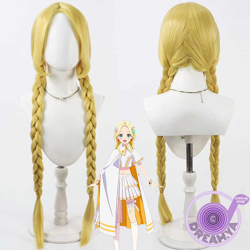 Synthetic Wigs - วิกคอสเพลย์ช็อกโก้ มิตสึมาตะ เมย์บาชิ แม่มดสีเหลือง ยาว 80