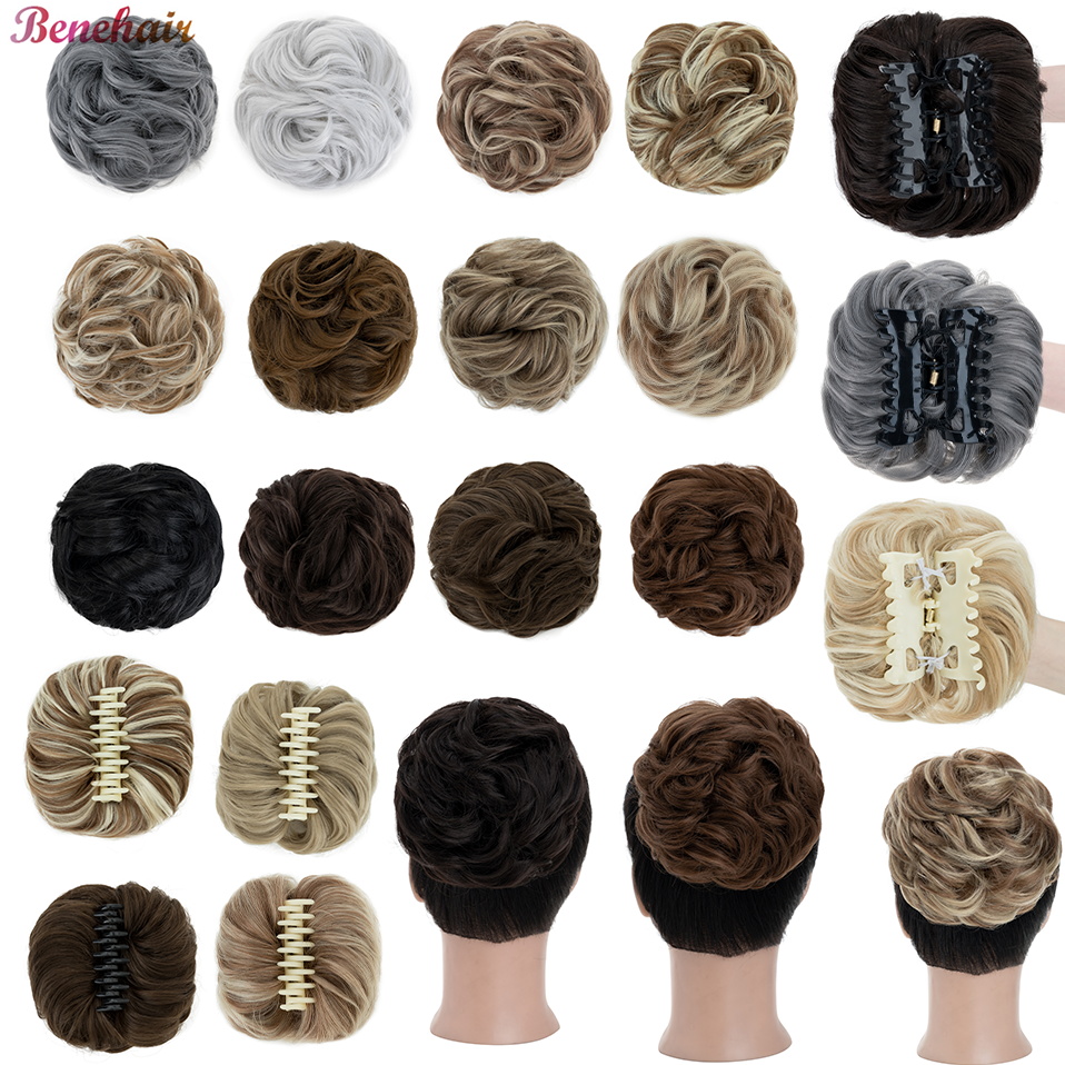 Claw Clip Messy Bun Hair Piece - Benehair Messy Hair Bun สังเคราะห์ Claw