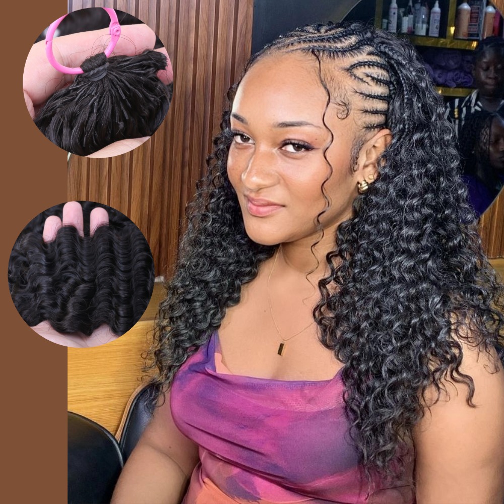 Hair Bundles - ผมแท้ถักโครเชต์สำหรับผู้หญิงผิวดำ 14 - 24 นิ้ว 60
