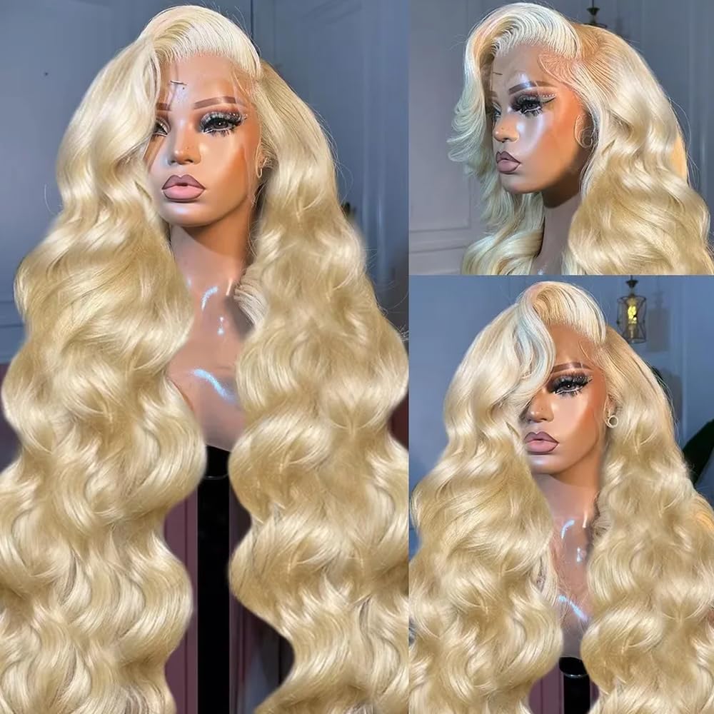 613 Blonde Body Wave Lace Front Wig - # วิกผมแท้ 613 ลอนบอดี้เวฟ 36 นิ้ว