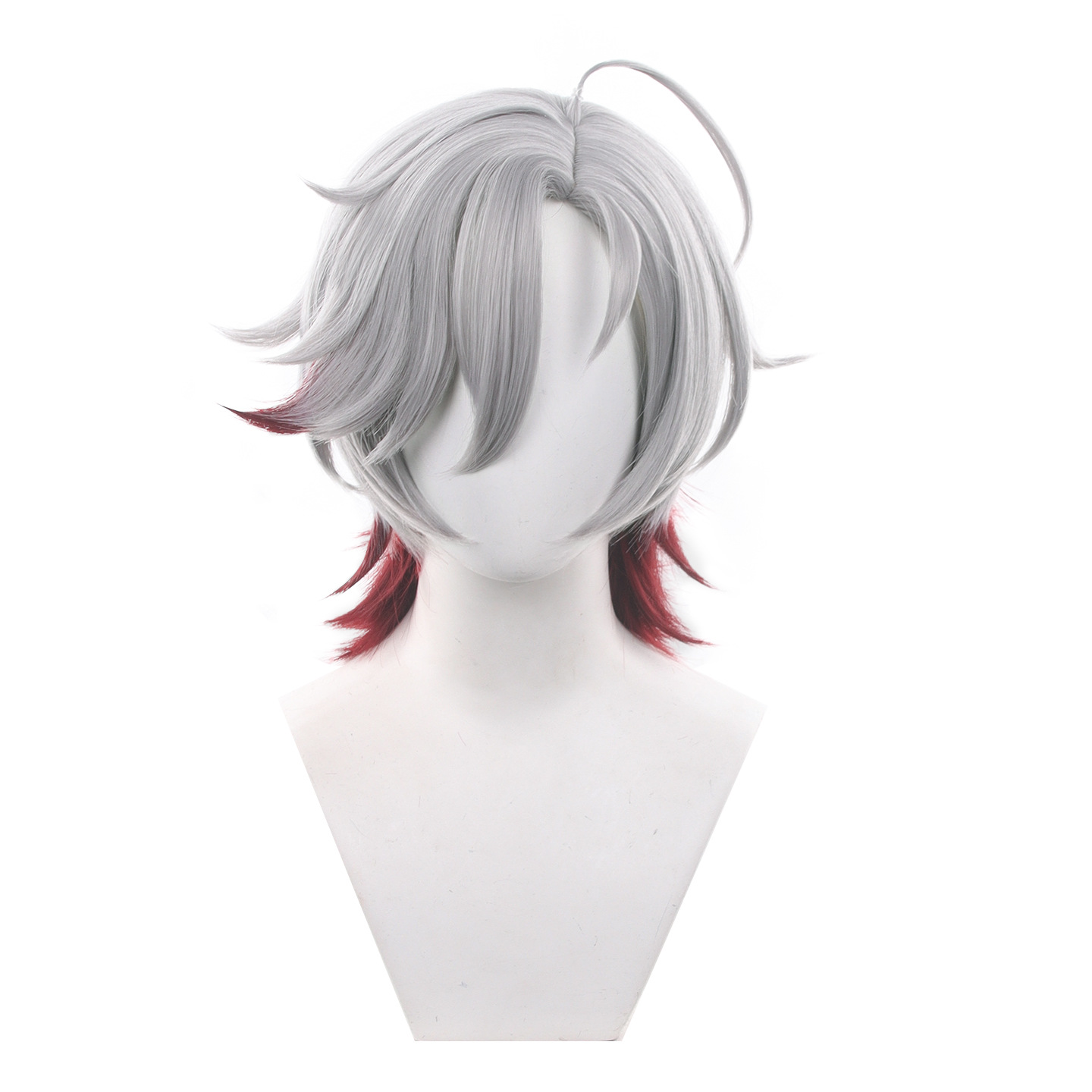 Synthetic Wigs - ในสต็อก อิลูก้าคอสเพลย์วิกผมเกมแมน อิลูก้าผมสังเคราะห์สั้นผสมสีคอสเพลย์ทนความร้อนชุดปาร์ตี้ฮาโลวีนวิกผม