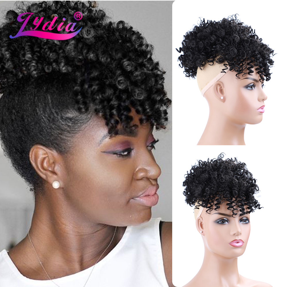Drawstring Afro Curly Puff Ponytail - Lydia Drawstring สังเคราะห์สูงพัฟ Afro Kinky Curly