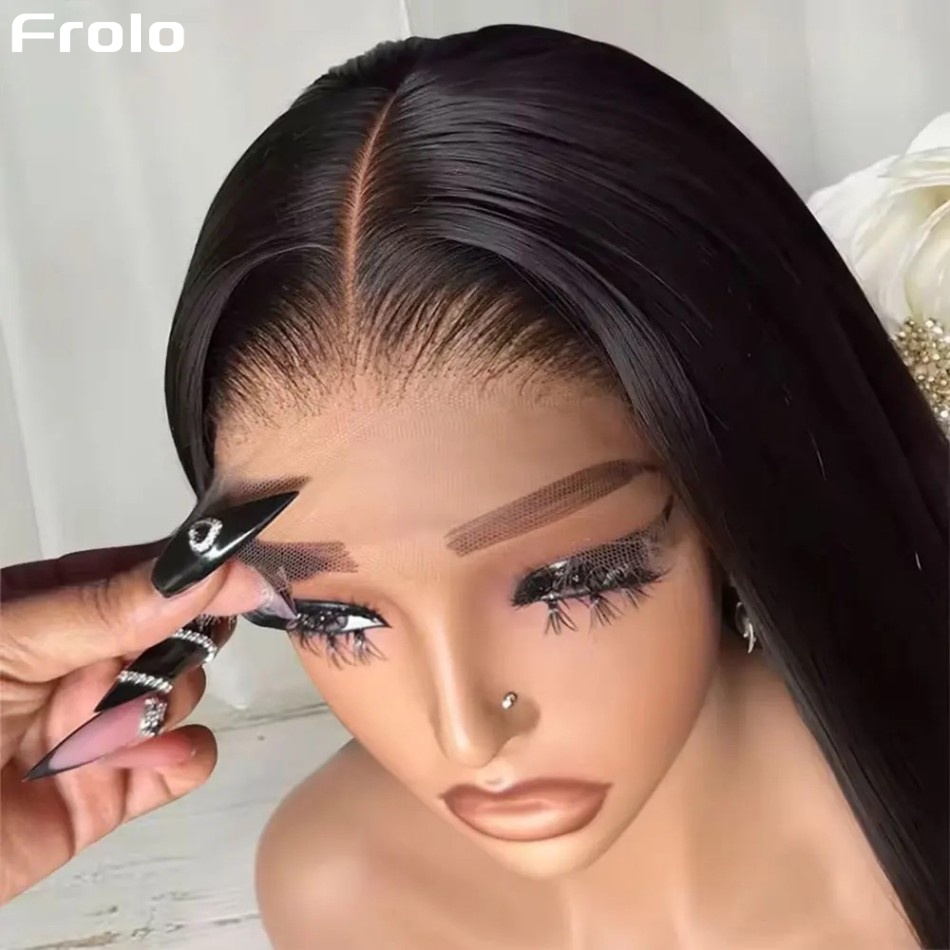 Lace Front Wigs - วิกผมมนุษย์แบบตรงไม่มีกาว ความหนาแน่น 220 13X4 13X6 วิกผมลูกไม้โปร่งใส