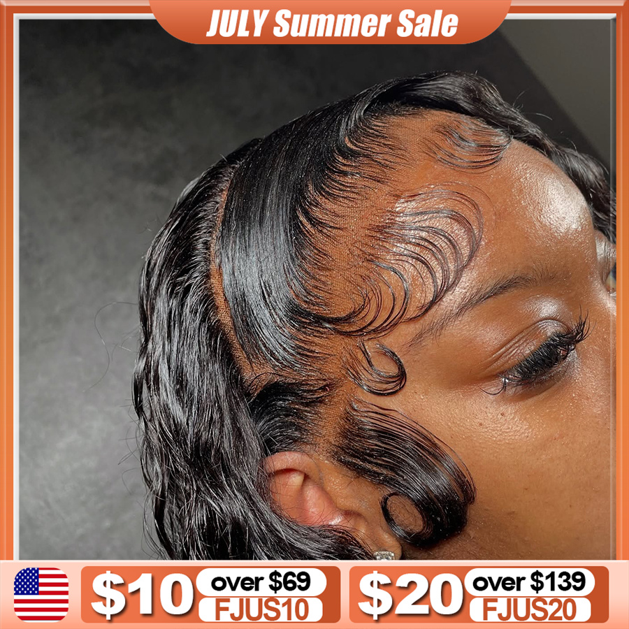 วิกผมแบบเต็มศีรษะ 250% 13x4 HD - Hd Lace Frontal Wig Human Hair Pre Plucked บทวิจารณ์และราคา