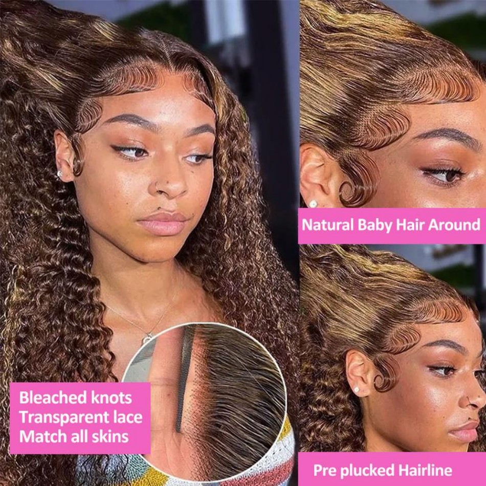 วิกผมไฮไลท์ออมเบร 427 สีน้ำผึ้ - Lace Front Wigs บทวิจารณ์และราคา