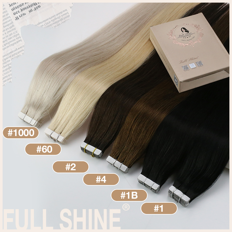 เทปแวววาวแบบที่ยืดผมเส้นผมมนุษ - Invisible Tape In Extensions Real Hair บทวิจารณ์และราคา