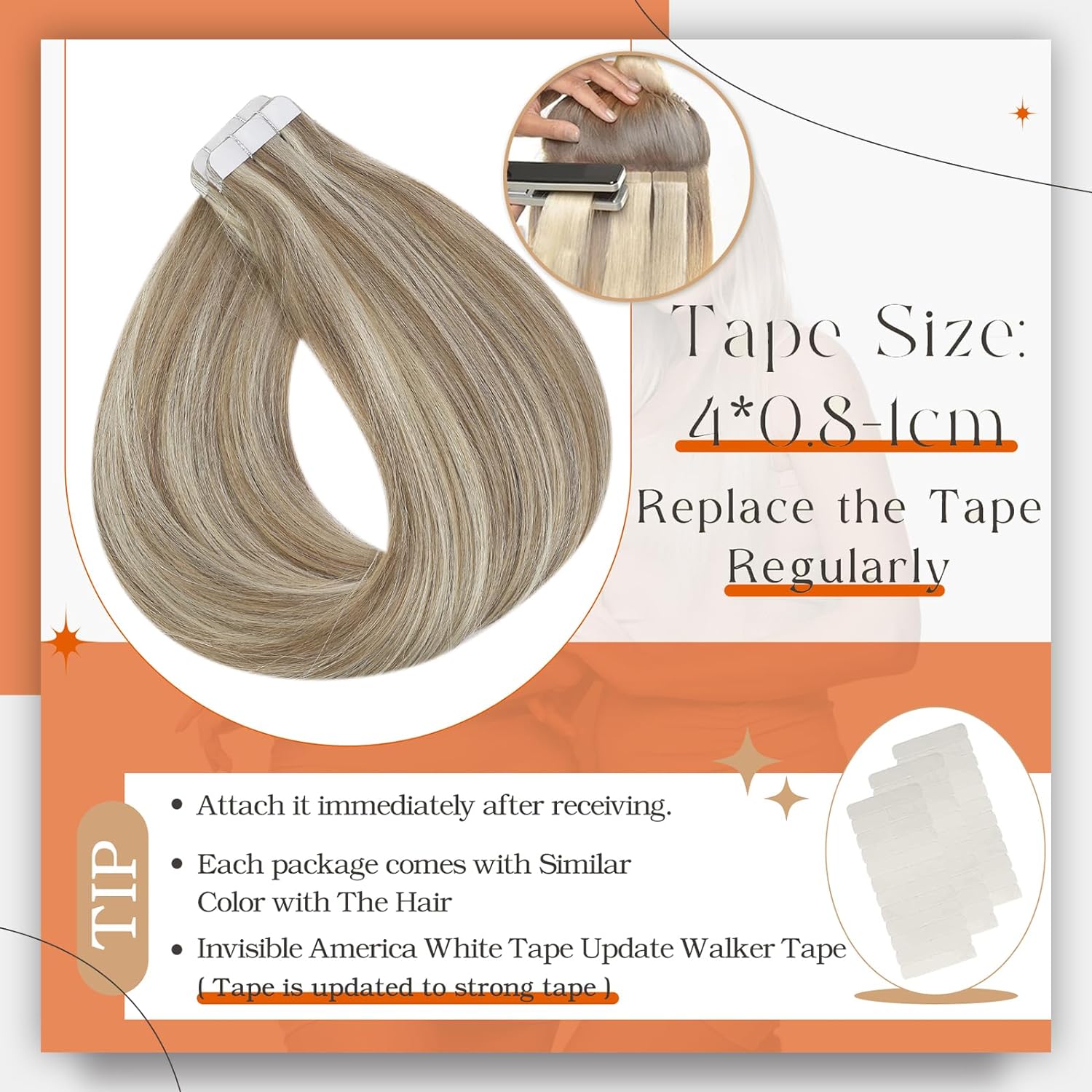 Full Shine เทปต่อผมมนุษย์ Bala - Invisible Tape In Extensions Real Hair บทวิจารณ์และราคา