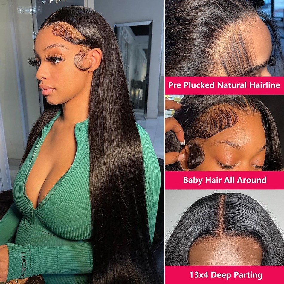 วิกผมแท้แบบไม่ต้องใช้กาว ความห - Hd Lace Frontal Wig Human Hair Pre Plucked บทวิจารณ์และราคา