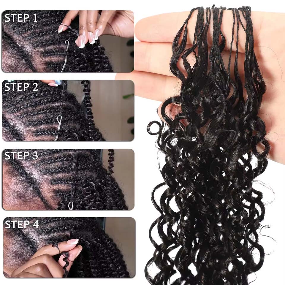 ผมต่อแบบโครเชต์เส้นผมมนุษย์แท้ - Invisible Tape In Extensions Real Hair บทวิจารณ์และราคา