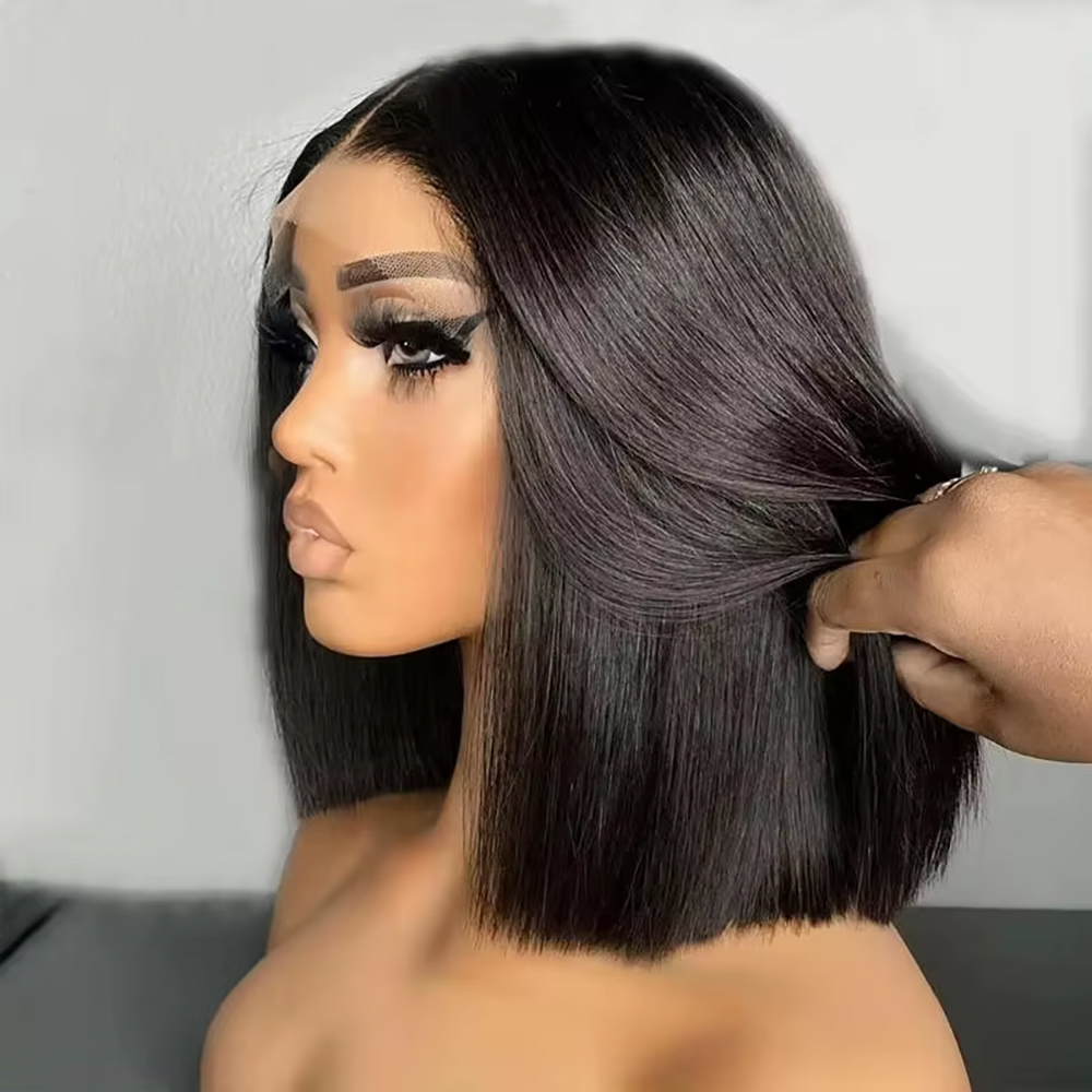 วิกผมบราซิลเลียนทรงบ๊อบตรง 13x - Pre Parted 13X4 Lace Front Bob Wig บทวิจารณ์และราคา