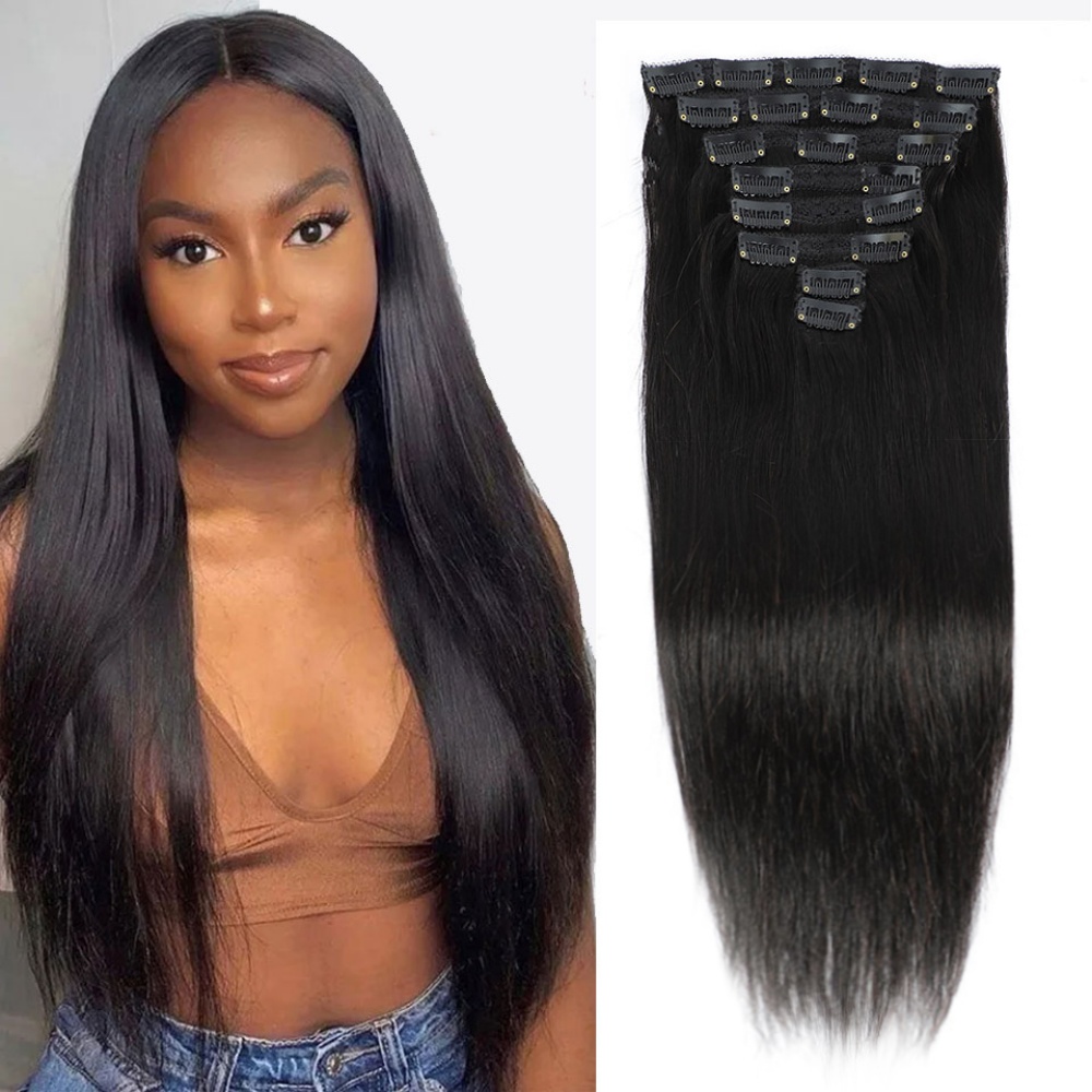 ต่อผมแบบคลิปหนีบผมแท้ธรรมชาติ  - Seamless Clip In Hair Extensions Human Hair บทวิจารณ์และราคา