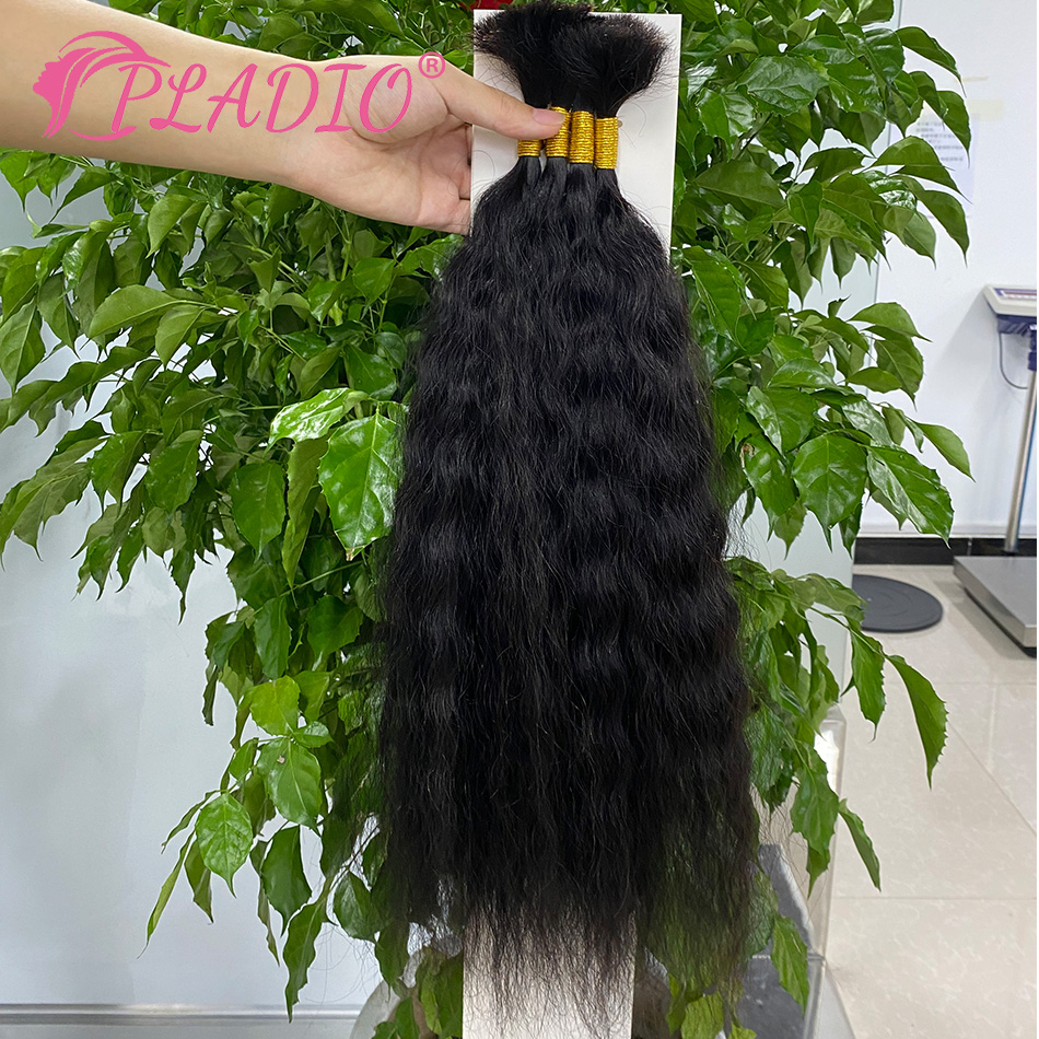 ผมต่อแบบเปีย 100 กรัม แบบเปียเ - Water Wave Bulk Human Hair For Braiding บทวิจารณ์และราคา