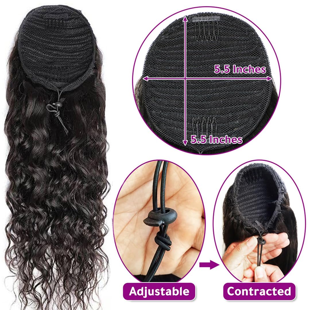 ผมต่อแบบหางม้าลอนน้ำ  แบบพันรอ - Seamless Clip In Hair Extensions Human Hair บทวิจารณ์และราคา