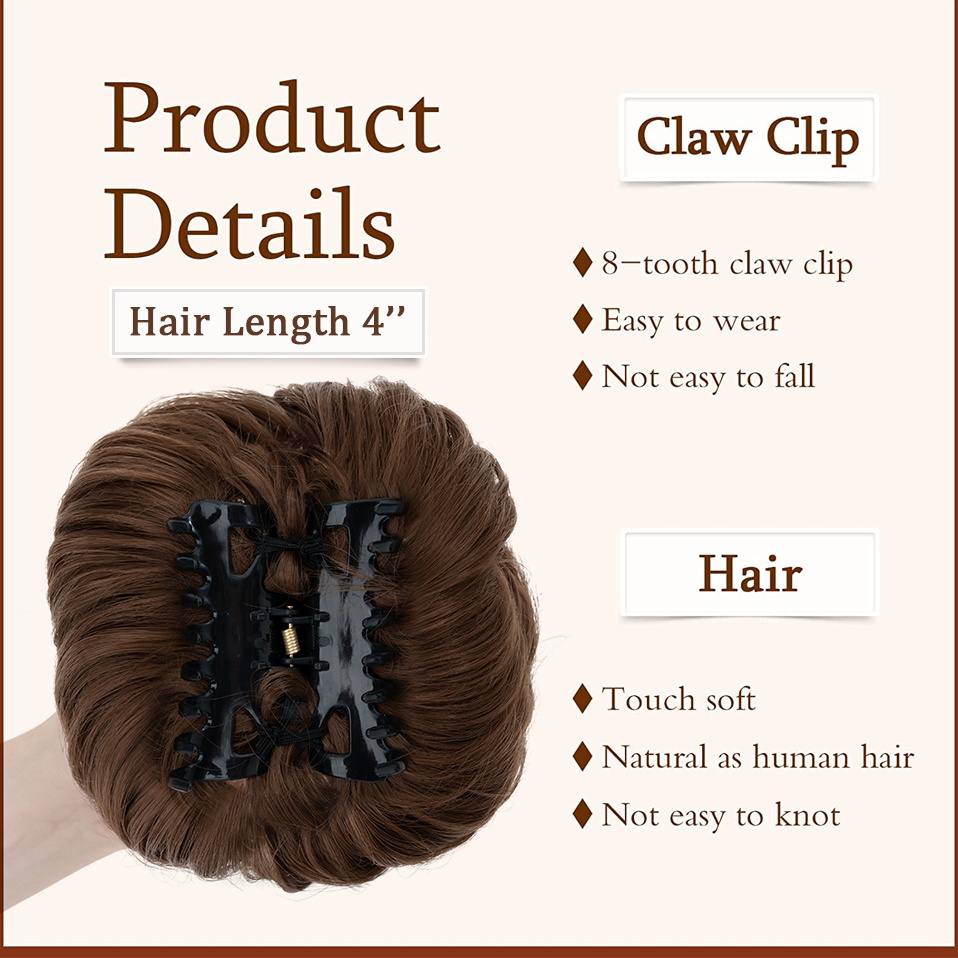 Benehair Messy Hair Bun สังเคร - Claw Clip Messy Bun Hair Piece บทวิจารณ์และราคา