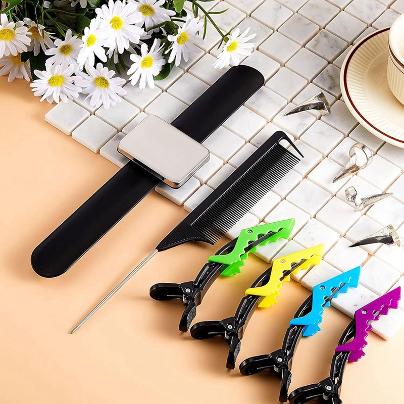 แหวนแบ่งผม 8 ชิ้น แหวนเลือกผม  - Hair Clips บทวิจารณ์และราคา