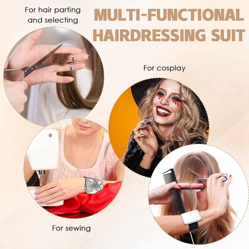แหวนแบ่งผม 8 ชิ้น แหวนเลือกผม  - Hair Clips บทวิจารณ์และราคา