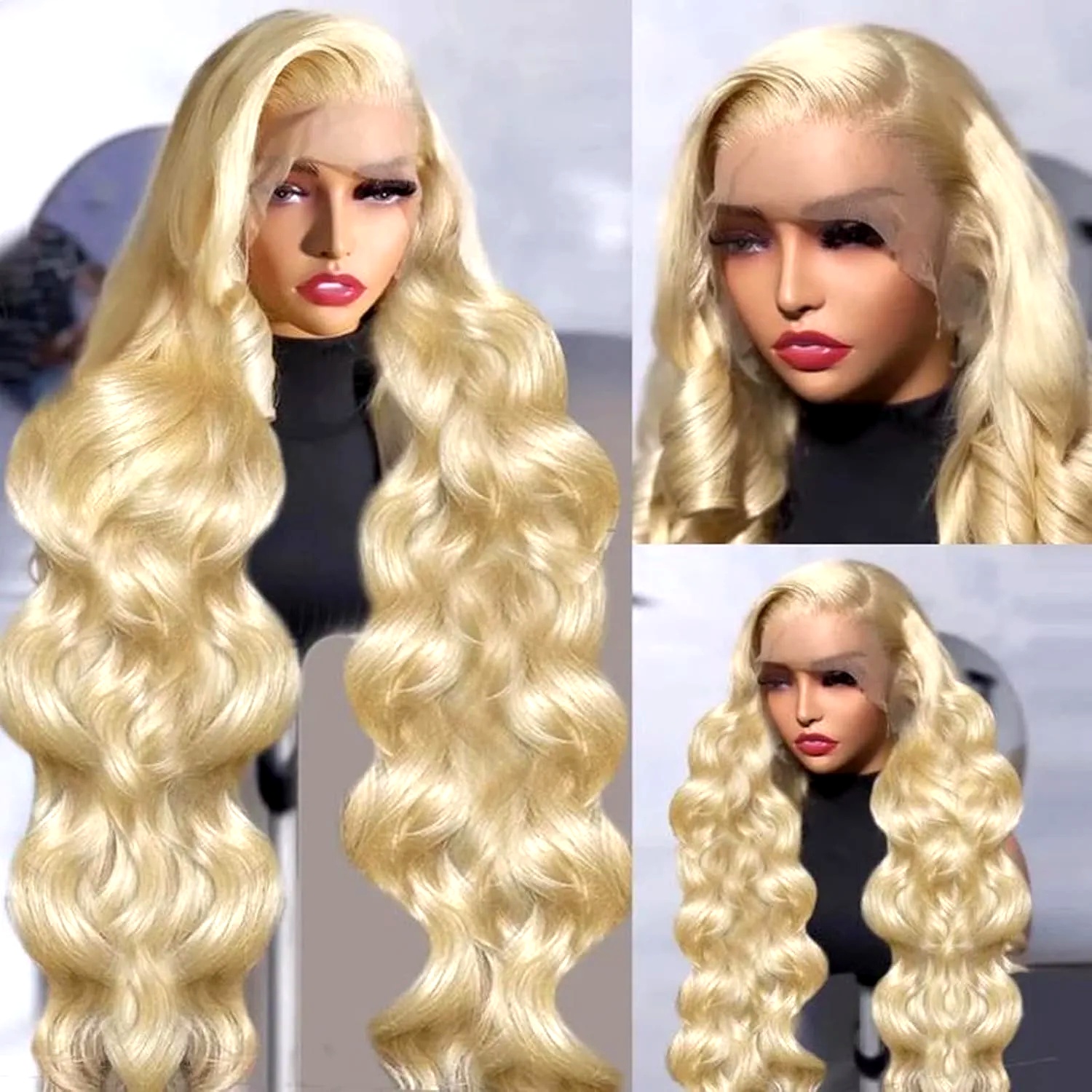 วิกผมแท้ 613 สีบลอนด์ แบบ Body - 613 Blonde Body Wave Lace Front Wig บทวิจารณ์และราคา