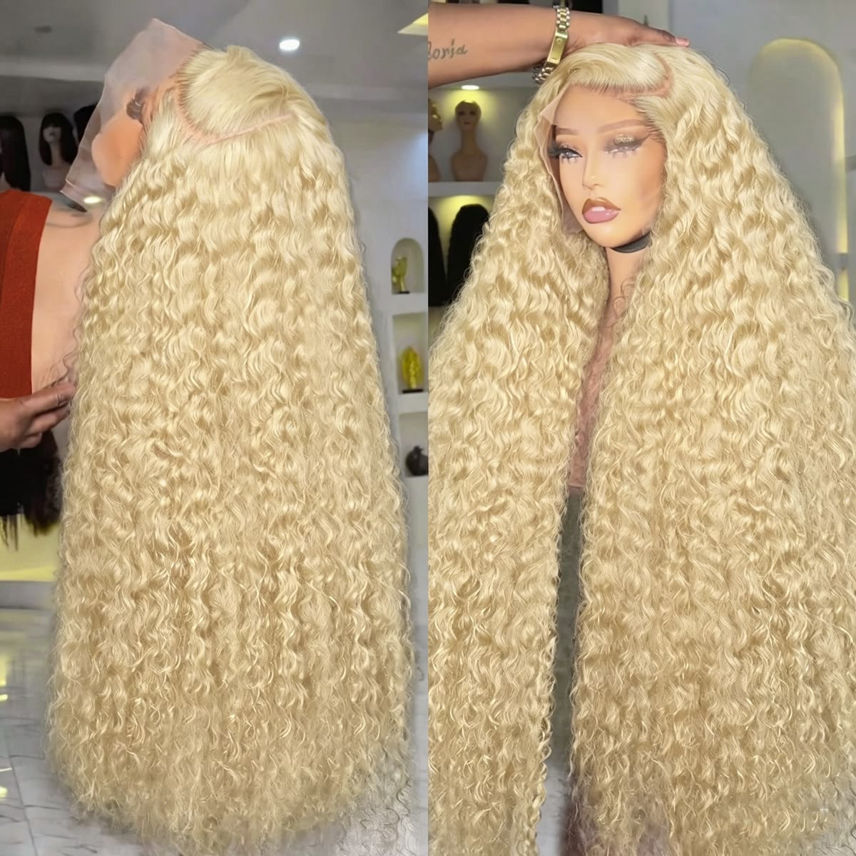 วิกผมลอนลึก 613 แบบ 13x6 HD Wa - Lace Front Wigs บทวิจารณ์และราคา