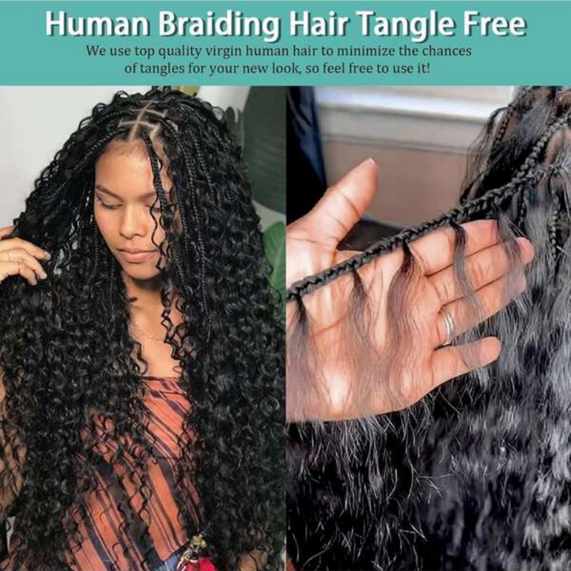 ผมต่อแบบเวฟน้ำ 2 มัด ไม่มีตะเข - Water Wave Bulk Human Hair For Braiding บทวิจารณ์และราคา
