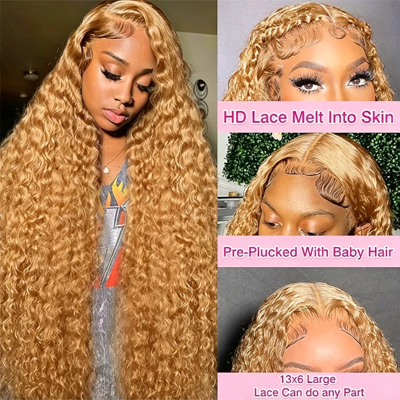 วิกผมสีบลอนด์น้ำผึ้งขนาด 34 38 - Lace Front Wigs บทวิจารณ์และราคา