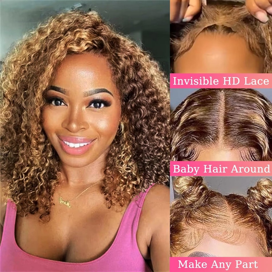 วิกผมบ๊อบสั้นแบบลอน วิกผมแท้ ไ - Glueless Wear And Go Human Hair Wig บทวิจารณ์และราคา