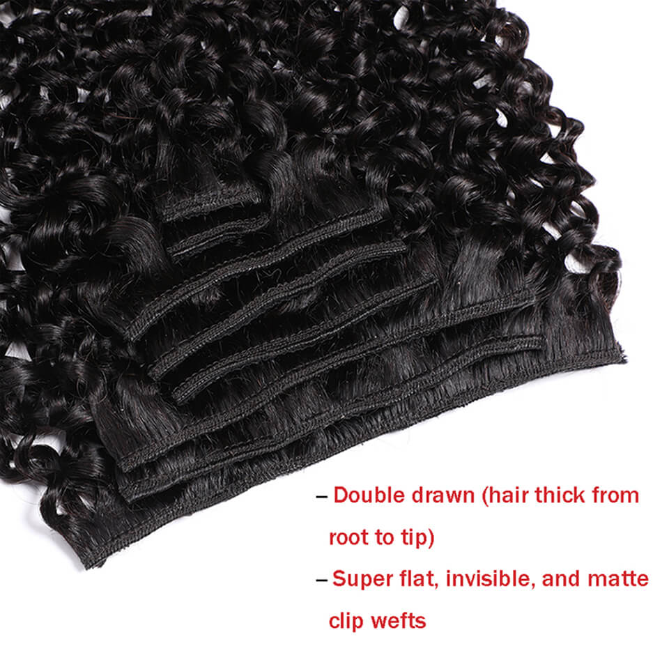 ผมต่อแบบคลิปหนีบผมแท้แบบหยิกฟู - Seamless Clip In Hair Extensions Human Hair บทวิจารณ์และราคา