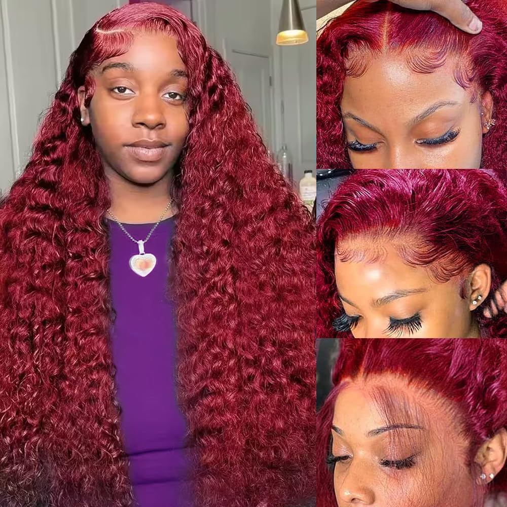 วิกผมแท้สีเบอร์กันดี 200 ดีนซิ - Lace Front Wigs บทวิจารณ์และราคา