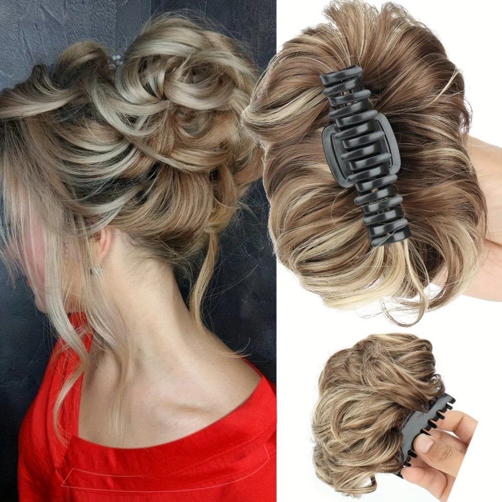 กิ๊บติดผมทรงมวยผมยุ่งเหยิง วิก - Claw Clip Messy Bun Hair Piece บทวิจารณ์และราคา