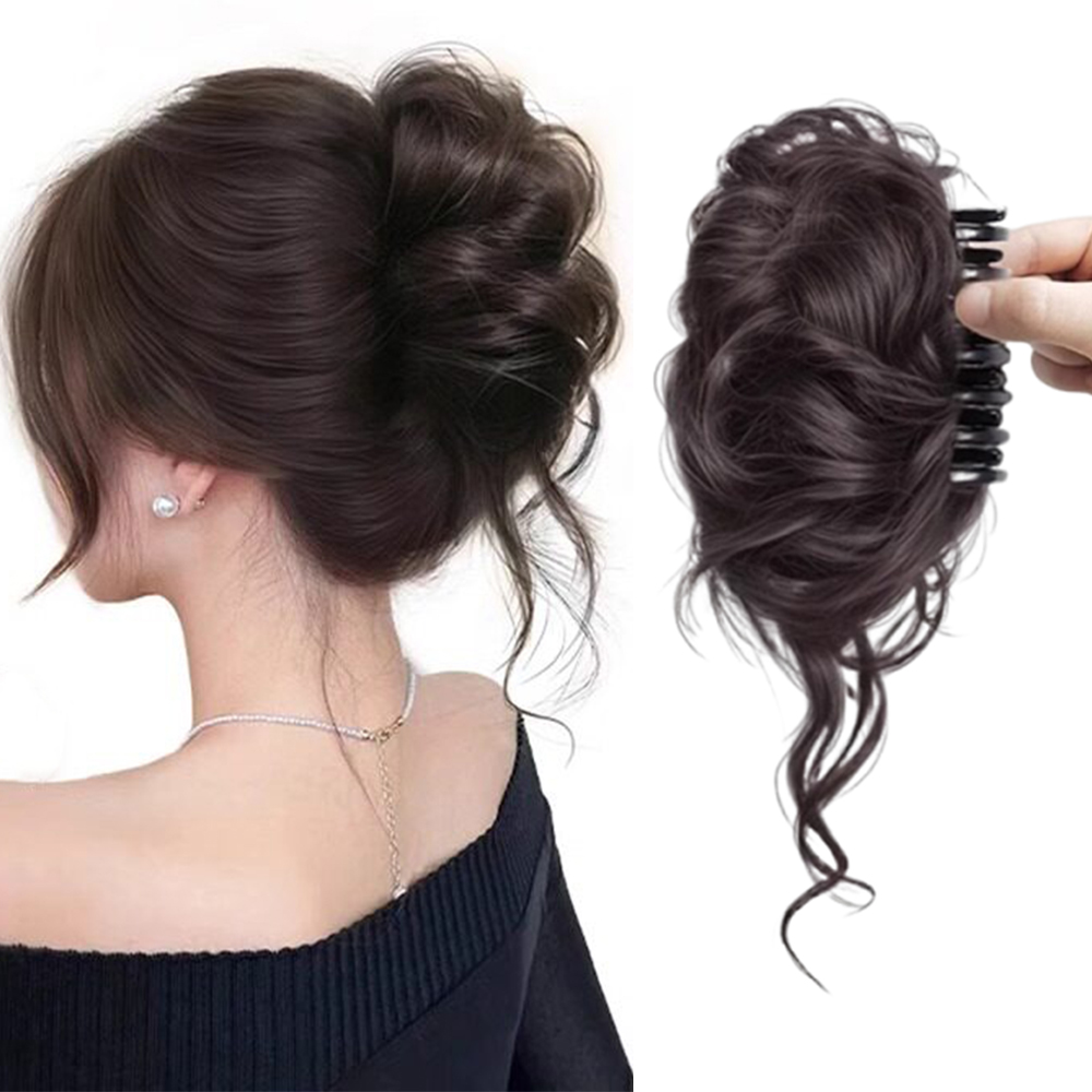 กิ๊บติดผมทรงชิญองแบบหรูหรา 1 ช - Claw Clip Messy Bun Hair Piece บทวิจารณ์และราคา